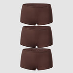 Women's Soft Mid Waist Boy Shorts 3 Pack Hazelnut (3pack)