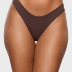 Women's V-shaped Low Rise Thongs 3 Pack Hazelnut (3pack)