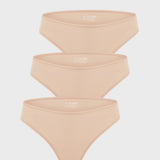 Women's Smooth High Cut Cheeky Briefs 3 Pack Wheat (3pack)
