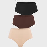 Women's Seamless High Rise Thongs 3 Pack Basic 5 (3pack)