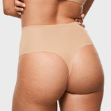 Women's Seamless High Rise Thongs 3 Pack Warm Beige (3pack)