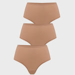 Women's Seamless High Rise Thongs 3 Pack Gravel (3pack)