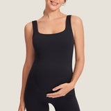 Women's Natrelax® Square Neck Maternity Romper Brown Purple