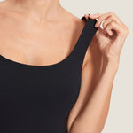 Women's Natrelax® Square Neck Maternity Romper Black