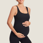 Women's Natrelax® Square Neck Maternity Romper Black