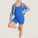 Women's Natrelax® Square Neck Maternity Romper Mojave Tan