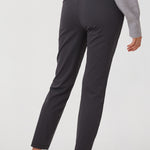Women's Stretch Drawstring 7/8 Pants with Pockets 27'' Coffee Brown