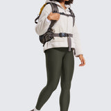 Women's Fleece Lined Leggings 28" Olive Green