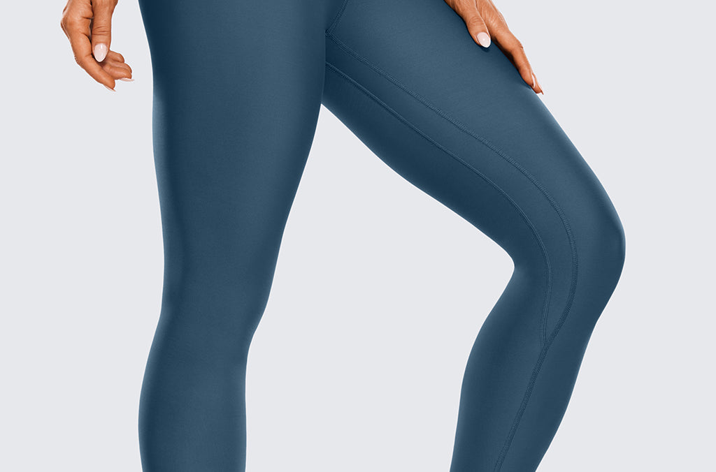 CRZ YOGA Women's Fleece Lined Leggings 25" Melanite
