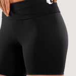 Women's Sleek Biker Shorts 6" Black