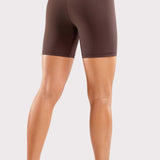 Women's Sleek Biker Shorts 6" Black Tie Dye Flowers