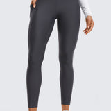 CRZ YOGA Women's Fleece Lined Leggings with Pockets 25'' Mysterious Grey