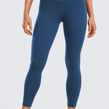 CRZ YOGA Women's High Rise Butterluxe Yoga Leggings 25'' V Cross Waist Black