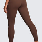 CRZ YOGA Women's High Rise Butterluxe Yoga Leggings 25'' V Cross Waist Black