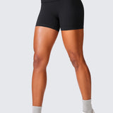 CRZ YOGA Women's Scrunch Butt Shorts 4" - No Front Seam Stelindigo