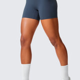 CRZ YOGA Women's Scrunch Butt Shorts 4" - No Front Seam Stelindigo
