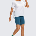 Women's Pima Cotton Boat Neck Short Sleeves Shirts Black