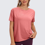 Women's Pima Cotton Boat Neck Short Sleeves Shirts Briar Rose