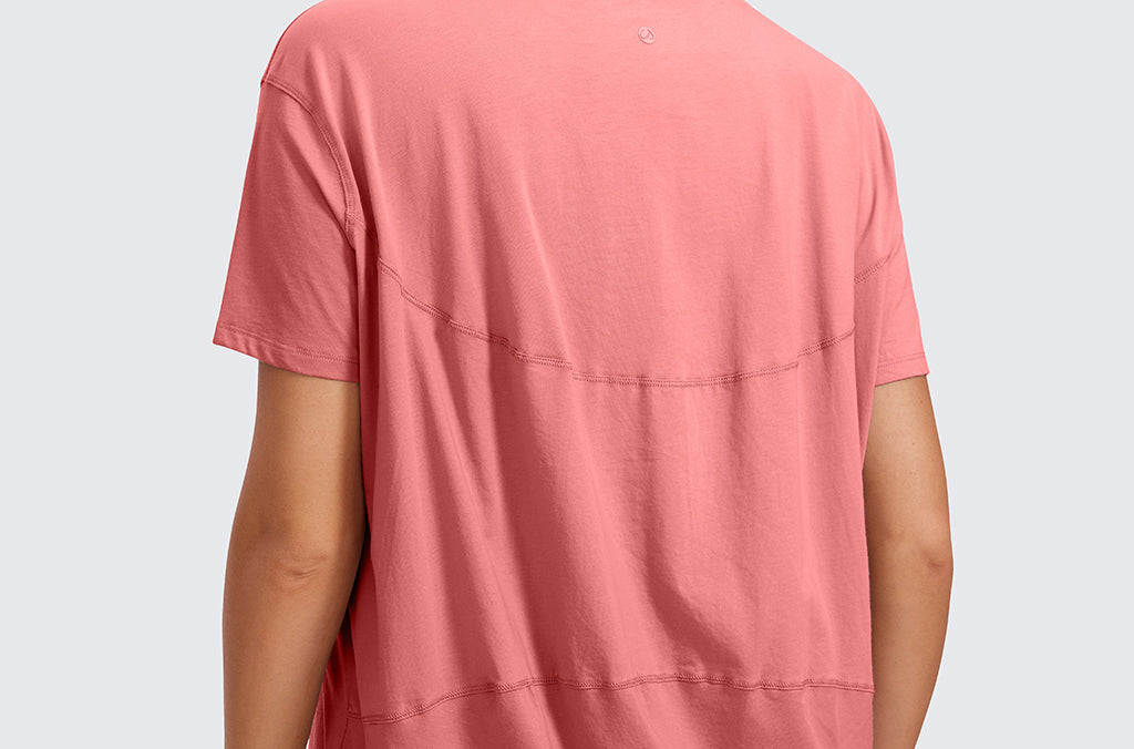 Women's Pima Cotton Boat Neck Short Sleeves Shirts Briar Rose