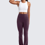 CRZ YOGA Women's High Waist Flare Leggings 30.5" Hot Fudge Brown
