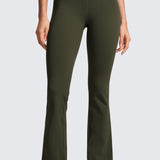 CRZ YOGA Women's High Waist Flare Leggings 30.5" Olive Green
