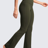 CRZ YOGA Women's High Waist Flare Leggings 30.5" Olive Green
