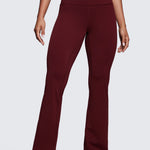 CRZ YOGA Women's High Waist Flare Leggings 30.5" Hot Fudge Brown