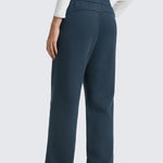 CRZ YOGA Women's Cotton Fleece Lined Sweatpants 30" Black