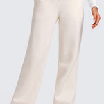 CRZ YOGA Women's Cotton Fleece Lined Sweatpants 30" Dove Grey Heather
