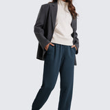 CRZ YOGA Women's Cotton Fleece Joggers with Pockets 28" Ink Blue