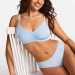 SOULVOR V-Neck Wireless unpadded Bralette Light Glacier