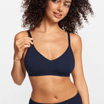 SOULVOR V-Neck Wireless unpadded Bralette Deep Ocean Blue