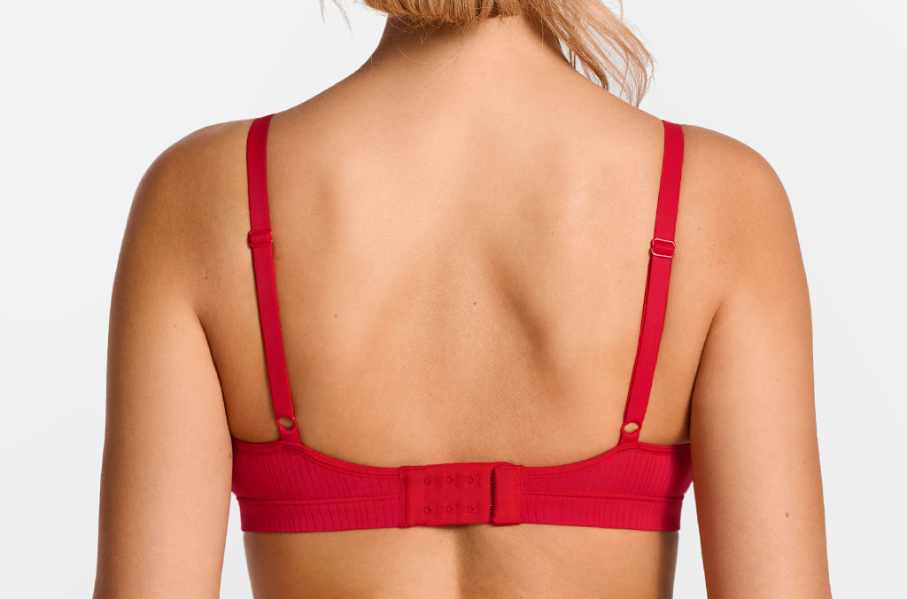 SOULVOR V-Neck Wireless unpadded Bralette Lipstick Red