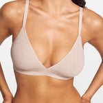 SOULVOR wireless V-neck triangle Bralette Light Khaki Heather