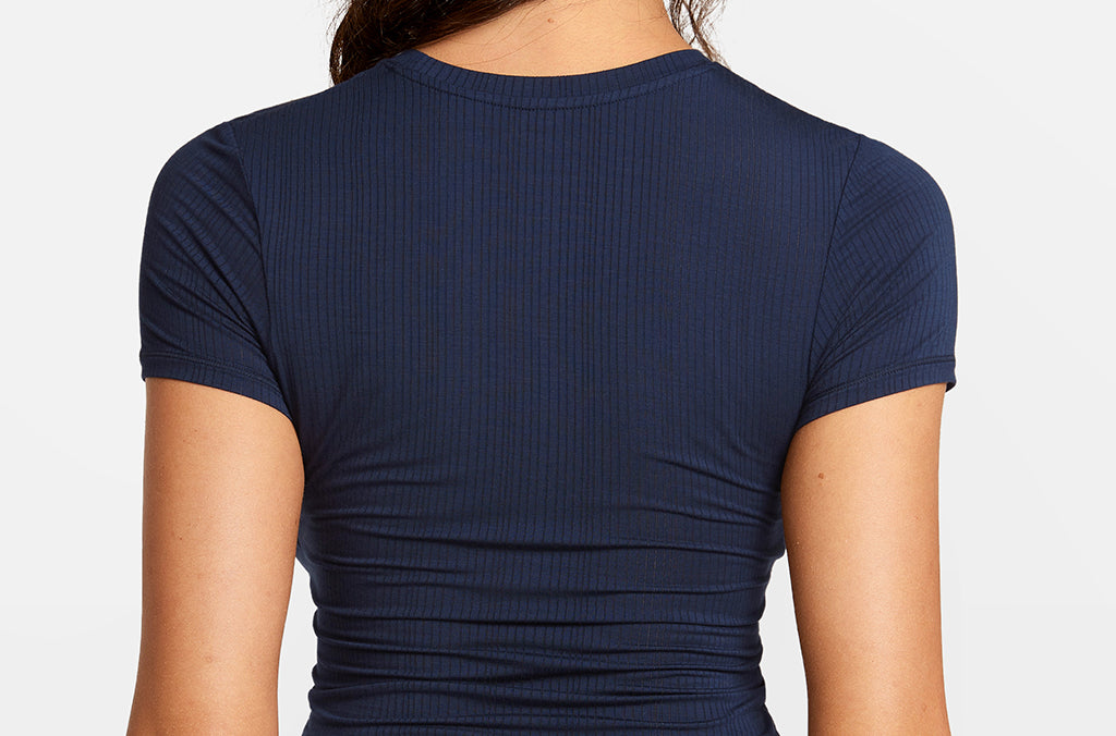 SOULVOR Short Sleeve Crew Neck T-Shirt Deep Ocean Blue