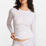 SOULVOR Long Sleeve Crew Neck T-Shirt White