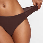 Women's Stretchy Low Rise Thongs 3 Pack Hazelnut (3pack)