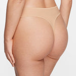 Women's Stretchy Low Rise Thongs 3 Pack Beige (3pack)