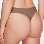 Women's Stretchy Low Rise Thongs 3 Pack Brown Purple (3pack)