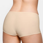 Women's Stretchy Mid Waist Boy Shorts 3 Pack Parchment (3pack)