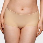 Women's Stretchy Mid Waist Boy Shorts 3 Pack Beige (3pack)