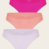 Women's Cheeky High Cut Bikini 3 Pack Chic 2 (3pack)