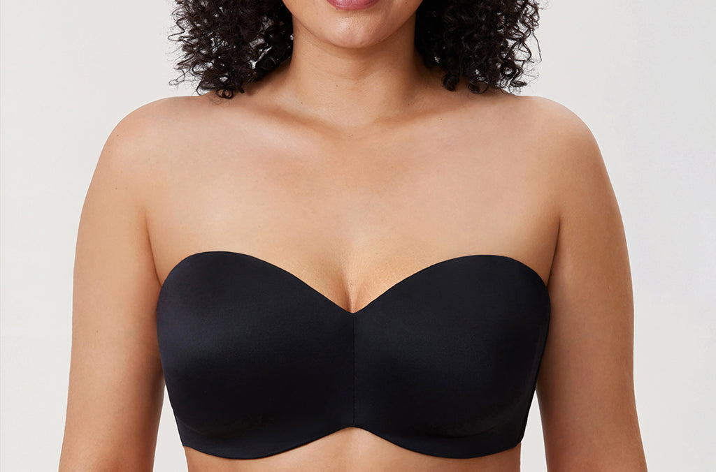Women's Silicone-Free Strapless Bra Black