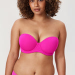 Women's Classic Strapless Bra Glitter Pink