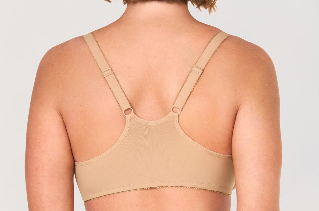 DELIMIRA Women's Front Closure Unlined Bra Natural