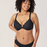 Women's Lace Front Closure Bra Black