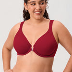 Women's Plunge Back Posture Bra Dark Red