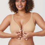 Women's Plunge Back Posture Bra Warm Beige @model_info:ES1