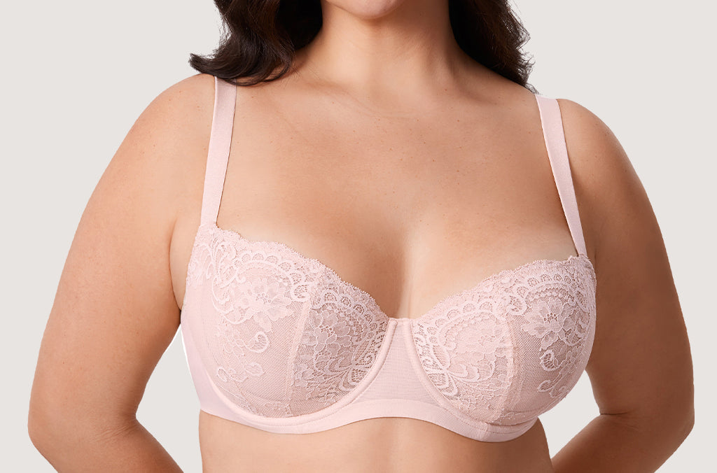 Women's Vintage Lace Balconette Bra White