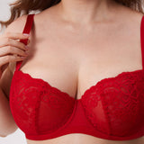 Women's Vintage Lace Balconette Bra White